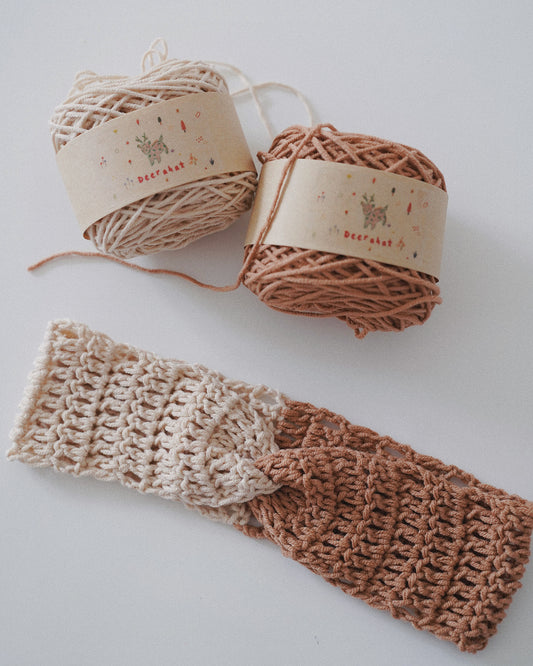 【預購線上體驗】雙色扭結髮帶 - 材料包 & 教學影片