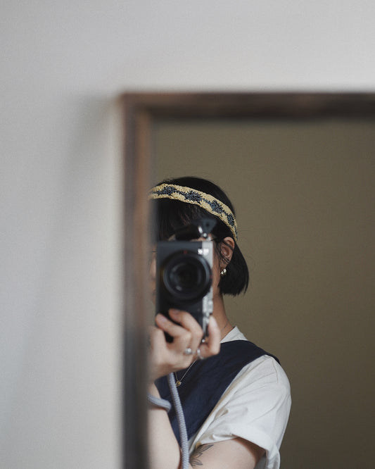 夏日花火髮帶|鵝黃