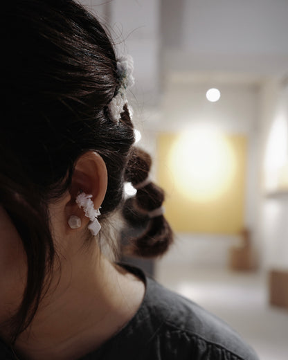 【現貨】Deerahat x 苜苜 Muk Muk 聯名系列 - 寶石陶鑑｜流れ星 耳扣短款