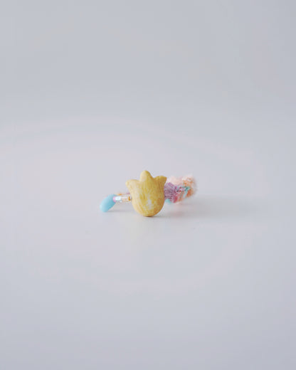 【現貨】Deerahat x 苜苜 Muk Muk 聯名系列 - 寶石陶鑑｜流れ星戒指 鬱金香( ၴႅၴ