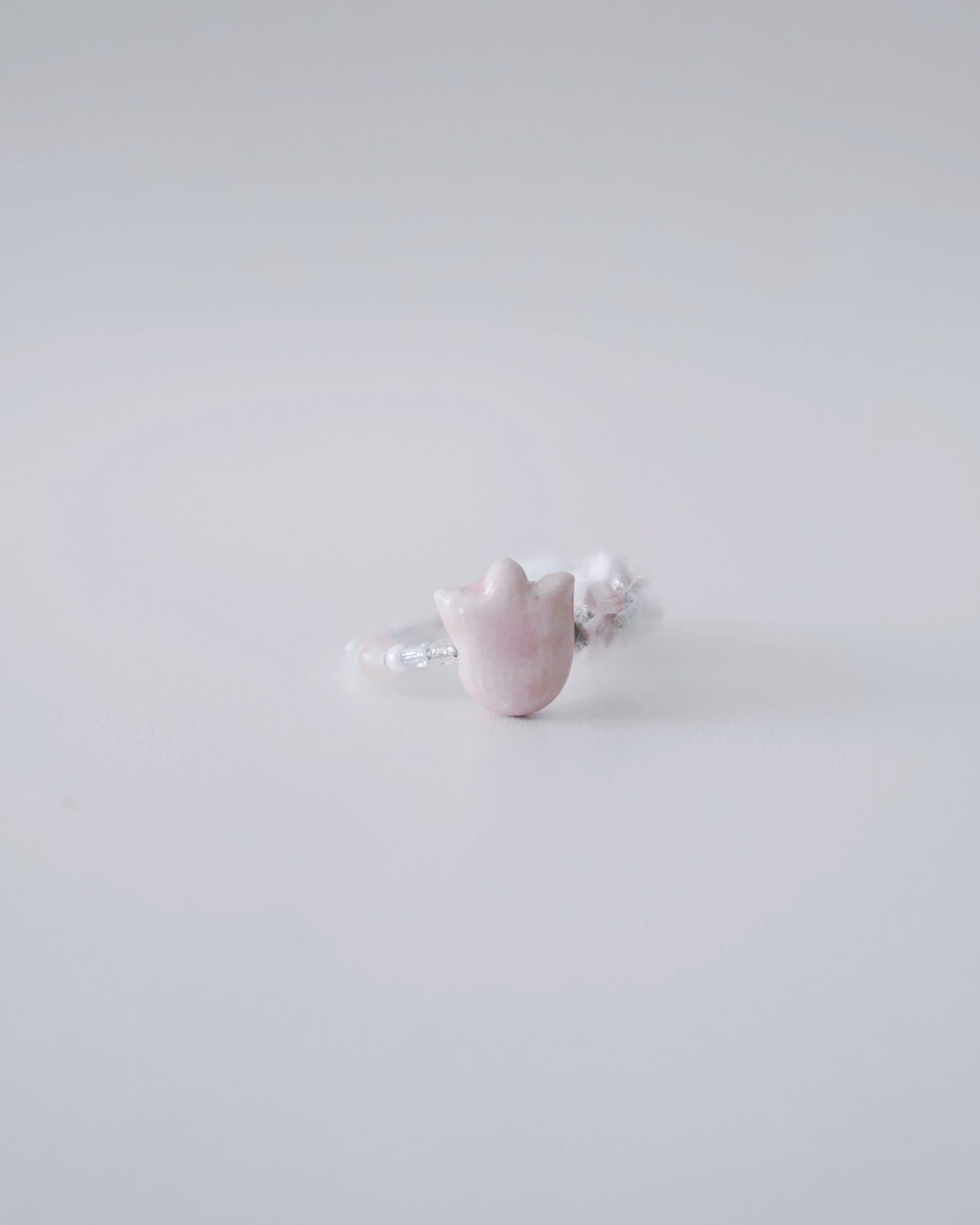 【現貨】Deerahat x 苜苜 Muk Muk 聯名系列 - 寶石陶鑑｜流れ星戒指 鬱金香( ၴႅၴ