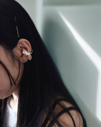 【現貨】Deerahat x 苜苜 Muk Muk 聯名系列 - 寶石陶鑑｜流れ星 耳扣短款