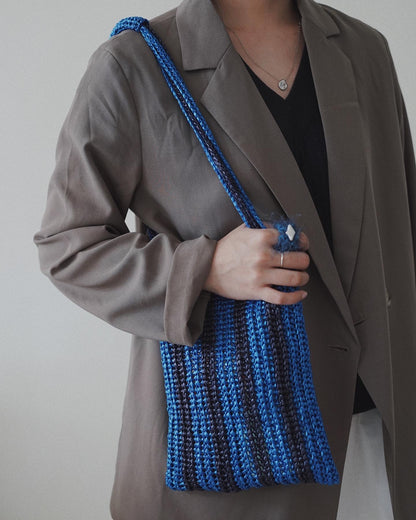 【定製】春夏繩帶側背包 ｜條紋九間款