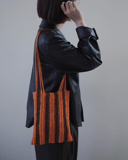 【定製】春夏繩帶側背包 ｜條紋九間款