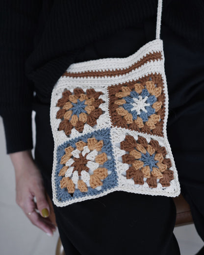 老奶奶方格斜背包｜客製款